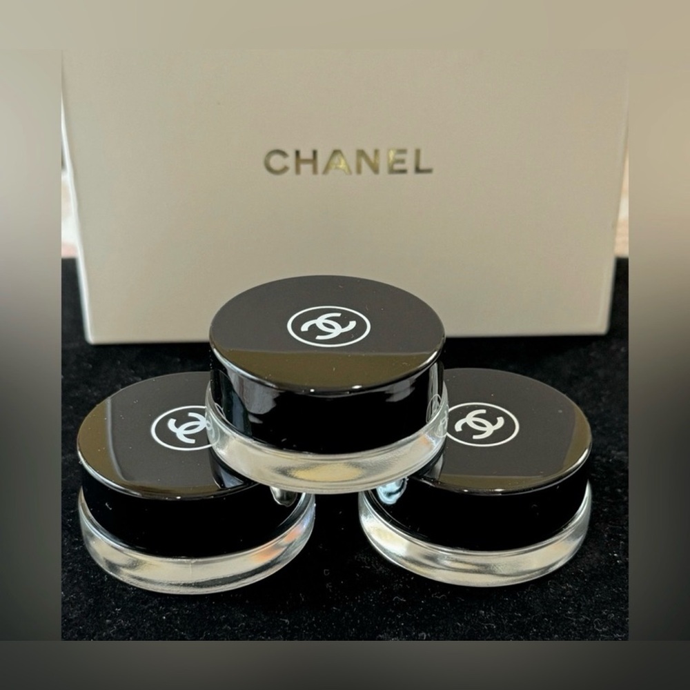 CHANEL set of 3 Cosmetic Travel Jars